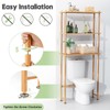 AmazerBath Bamboo Over Toilet Storage Shelf - 3-Tier Freestanding Rack,
