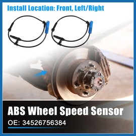 A ABSOPRO 2pcs Front Left/Right Car ABS Sensor Wheel Speed Sensor 34526756384 5S11087 SU12540 for Mini Cooper 1.6L 2002-2008 Item Replacement
