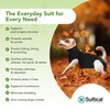 Suitical Recovery Suit Dog, Medium Plus, Black