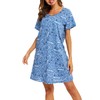 MIA LUCCE Women's Short Sleeve Nightdress with Cute Prints with
