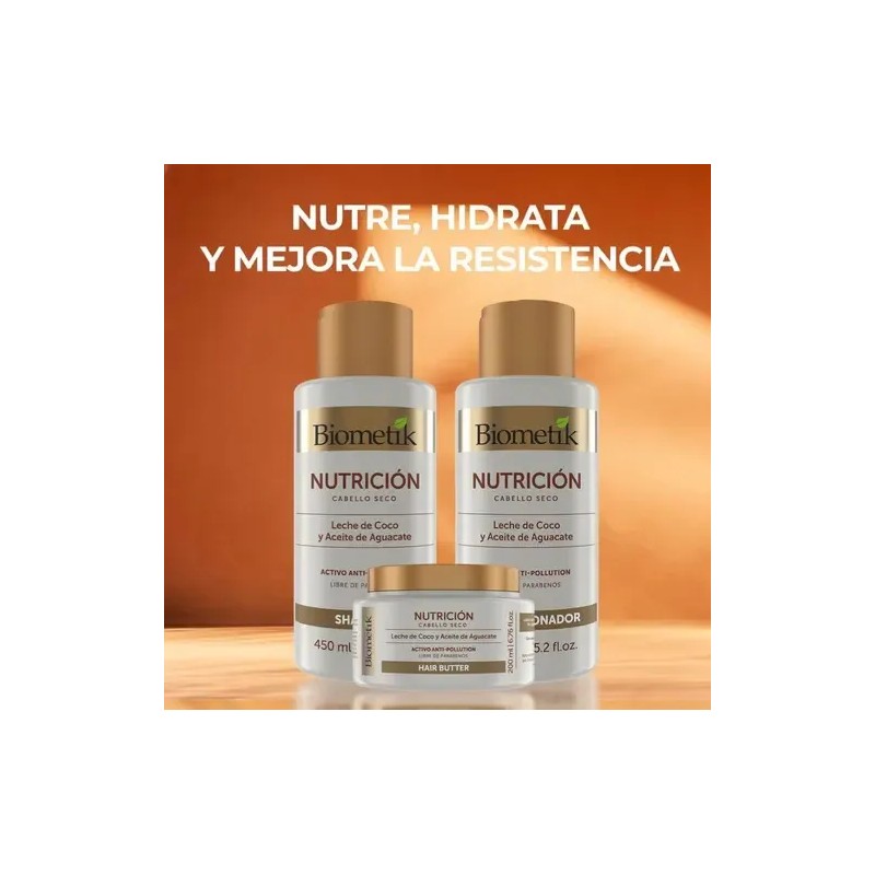 Biometik Kit Nutrición Shampoo + Acondicionador +tratamiento