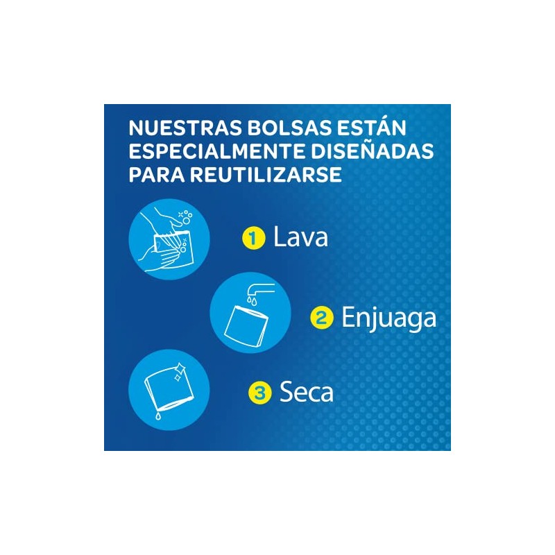 Ziploc Bolsas Reutilizables para Sandwiches, Pestañas Abre-Fácil, 20 Bolsas