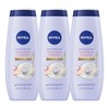 NIVEA White Peach and Jasmine Body Wash with Nourishing Serum,