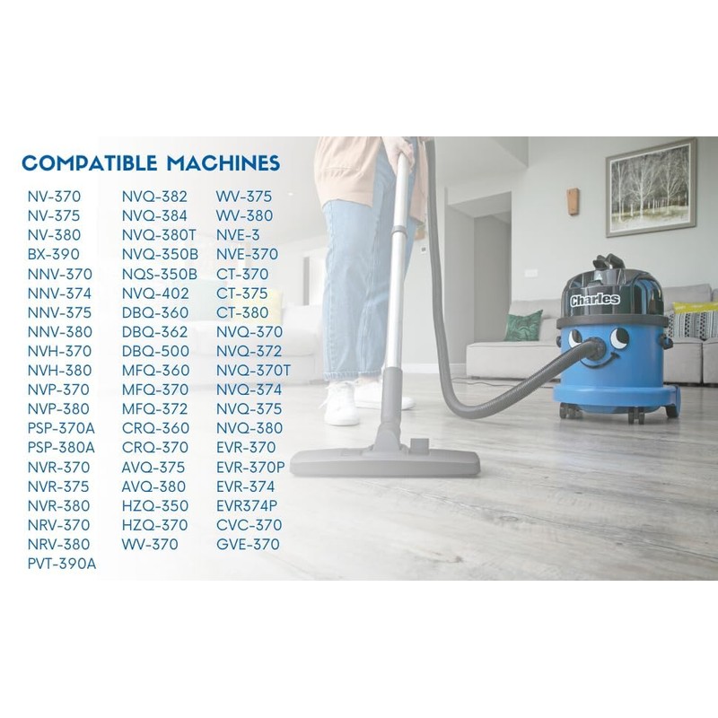 Charles George Henry XL Vacuum Bags NVM-2BH Hepaflo Dust Bags