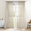Dreaming Casa Solid Sheer Curtains 96 Inches Long Taupe Rod