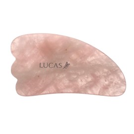 Cassa Plate with Pouch [Rose Quartz] For Facial and Lymphatic Massage, LUCAS Lucas