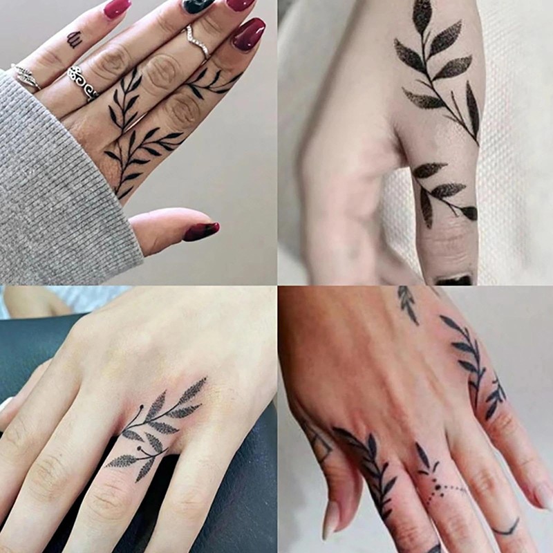 Realistic Small Finger Temporary Tattoos - 10 Sheets Waterproof &