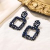 Flyonce Rhinestone Dangle Wedding Earring, Rhinestone Crystal Geometric Earrings for