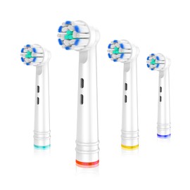 Whuppsi Replacement Toothbrush Heads Fit for Oral B Electric Toothbrushes, 4PCS, Soft Ultrathin Bristles for Pro Gum Care, Refills for Braun Model 3756 3757 3744 3765 3738 4729 4739
