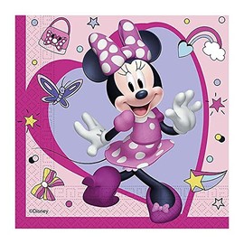 Procos Folat 93832P Napkins FSC Minnie Mouse 33 x 33 cm Pack of 20, Pink, Medium