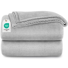 Cuddly Blanket, Soft Antistatic Fleece Blanket, Thick Sofa Blanket, Warm in Winter, Oeko-Tex Certified, Machine Washable, Light Grey, 150 x 200 cm