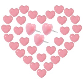 VAPKER Love Heart Push Pins 150Pcs Pink Thumb Tacks Drawing Pins Cute Plastic Pushpins Decorative Pins with Steel Point Map Tacks for Photos Wall