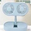Desktop Double Fan Dual Motor 135° Angle Adjustable Handheld Fan