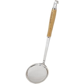 DELISH KITCHEN G-5054 Pearl Metal Scalloped Scalloped Brown 11.8 inches (30 cm) Wooden Handle