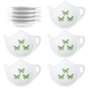 Bicuzat Green Butterfly Pattern Tea Bag Holder Tea Porcelain Accessories