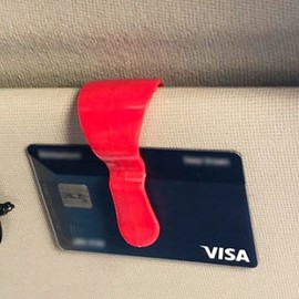 2P Sun Visor Parking Ticket Clip Gas & Car Wash Ticket Receipt Sunglasses Glasses Holder / 2P 썬바이저주차권클립 주유세차권 영수증 썬글라스 안경꽂이
