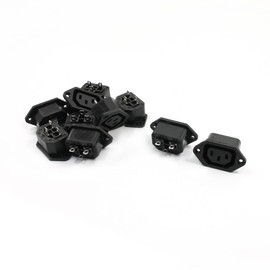 sourcing map 10 Pcs Panel Mounting IEC320 C13 Power Socket Converter AC 250V 10A