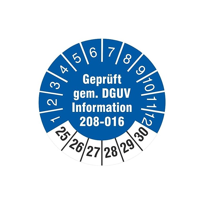 50 Test Labels 30 mm Tested DGUV Information 208-016 Ladders