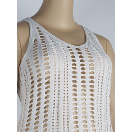 Flovey Women Swimsuits Cover Ups Crochet Bathing Suit Bikini Coverup Beach Swimwear (white, M)