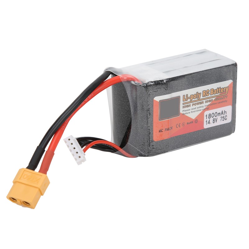 14.8V 1800mAh 4S 75C Lipo Battery Pack with XT60 Plug