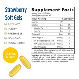 Nordic Naturals Nordic Naturals ProDHA 1000, Strawberry - 90 Soft Gels - 1660 mg Omega-3 - High-Intensity DHA Formula for Neurological Health, Mood & Memory - Non-GMO - 45 Servings