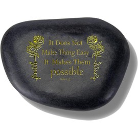 Unique Inspirational Stone Gift Religious Faith Gifts for Christian Women, Bible Verses Natural Engraved Rocks Home Decor Gifts, Novelty Keepsake Catholic Spiritual Encouragement Gifts for Mom Pastor