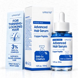 3% GHK-Cu Copper Peptide Hair Serum, Fuller-Looking Hair, 1 Fl Oz