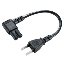 Sanwa Supply Power Cord (2P・L-shaped Connector) 0.2m KB-DM2L-02