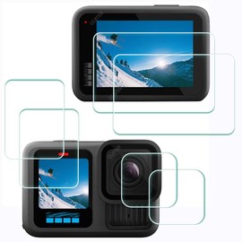 ULBTER Screen Protector for GoPro Hero 13 Hero13 Black LCD + lens + Small Display [6 Pcs] 9H Hardness Tempered Glass,Anti-Scrach Anti-Bubble