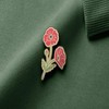Poppy Enamel Brooch Pin – Floral Lapel Beauty in a