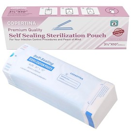 Omnia - 1000 bolsas de esterilización autosellantes de 3.5 x 10 pulgadas | Bolsas esterilizadoras autoclave con indicadores duales para instrumentos m