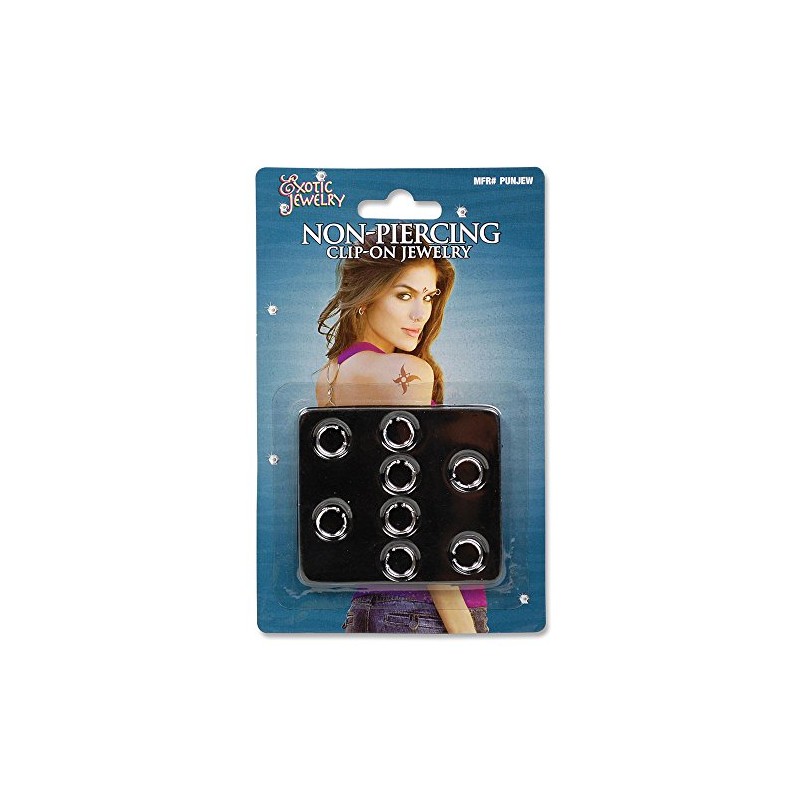 Bristol Novelty BA715 Clip-On Schmuck, Silber, Einheitsgröße