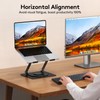 TECKNET Laptop Stand for Desk, 360 Rotating Base, Ergonomic Foldable