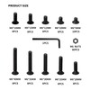 Ewwtrey 160 Pcs M6 Screws Set, Countersunk Head Hex Socket