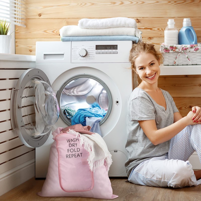 2 Pcs Travel Laundry Bag Washable Dirty Clothes Bag with