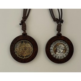 Mayan Necklace Aztec Necklace Maya Calendar Pendant Mexico Jewelry - 4 Pack