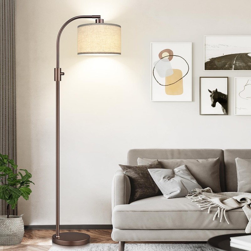 Nintiue Upgraded Modern Arc Dimmable Tall Standing Floor Lamp with