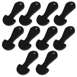 Tehttz 10Pcs Black Shopping Trolley Token Coin Unlocker for Grocery Carts - Release Key and Remover