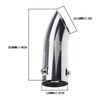 Car exhaust tailpipe, exhaust trims, tailpipes bent downwards, suitable for