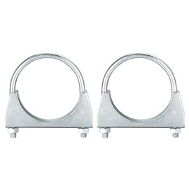 sourcing map Muffler U-Bolt Clamps for 76mm(3") Diameter Exhaust Tail Pipe, 2pcs Exhaust U Clamp Saddle Type U-Bolt Clamps