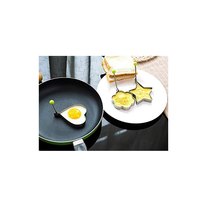 6 Shape Non-Stick Egg Rings Cooking Egg Fried Pancake Omelets