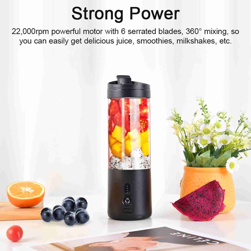 Portable Blender Cup USB Electric Fruit Juicer Rechargeable Juice Mixer