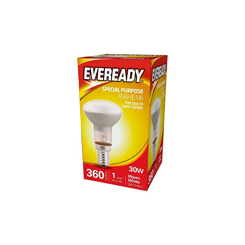Eveready R39 SES Reflector Bulb 30 W, Silver, Glass, E14