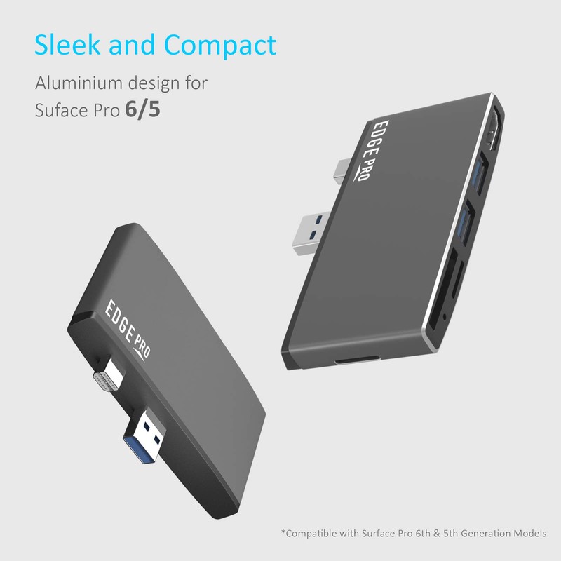 Surface Pro USB 3.0 Mini DP Hub Adapter, mbeat Edge