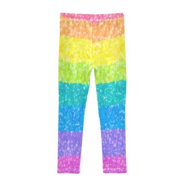 Sequins Sparkling Glitter Baby Girls Toddler Leggings Rainbow Multicolored Kids Yoga Pants Dance Active Tights 4T