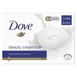 Dove 2 in 1 Hand and Face Soap with 1/4 Moisturiser - 2 x 90g