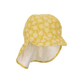 Sterntaler Girls' Peaked Cap with Neck Protection, yellow