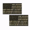 Camo American Flag Hard Hat Stickers Helmet Decals Forest 2 Pack  4" wide