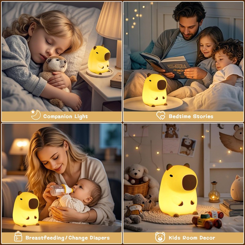 FAMIDUO Duck Lamp, Cute Pea Duck Night Light, 2 Levels