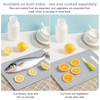 Set of 4 chopping boards with base, double-sided plastic chopping